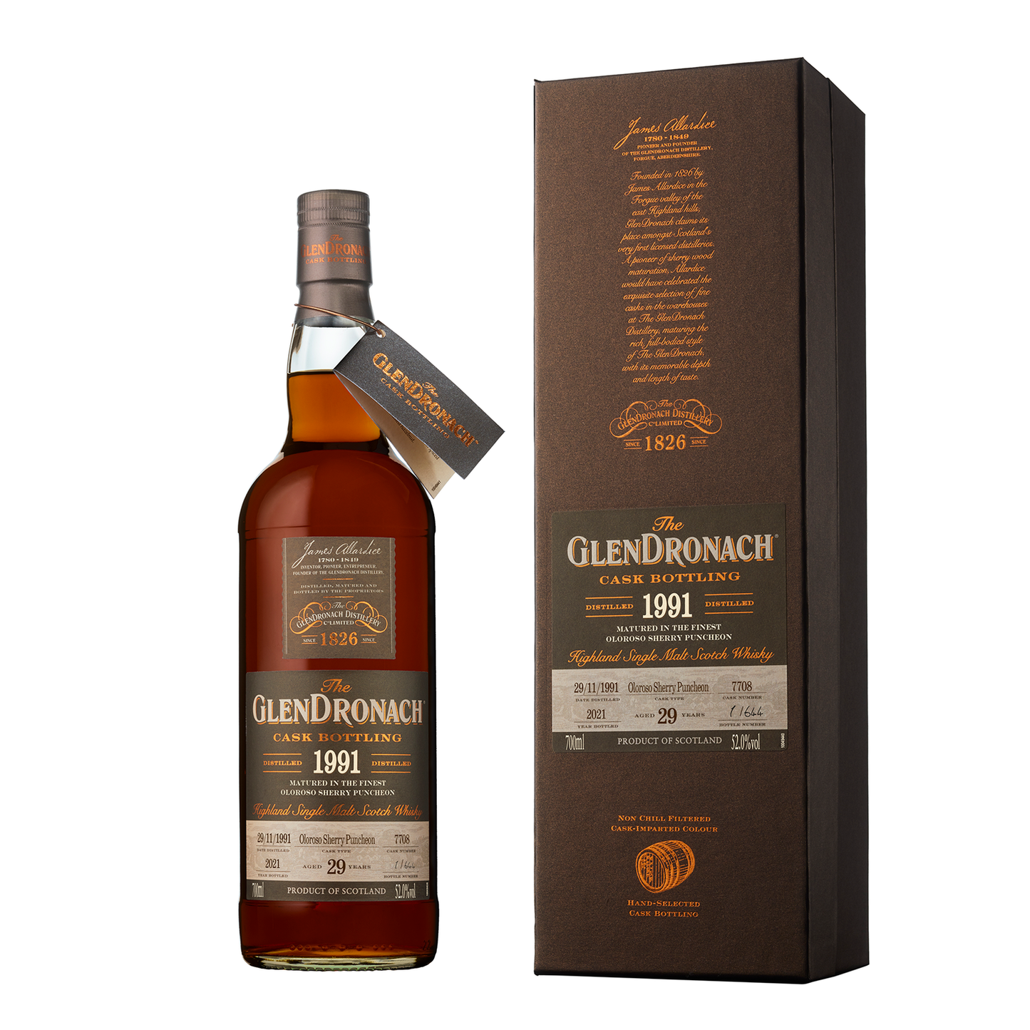 GlenDronach 29yo 1991 Cask 7708 Batch 19 52% 700 Ml