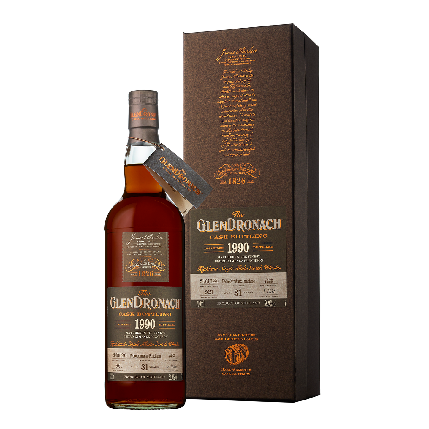 GlenDronach 1990 Single Cask #7423 Batch 19 31 Year Old Single Malt Scotch Whisky 700ml